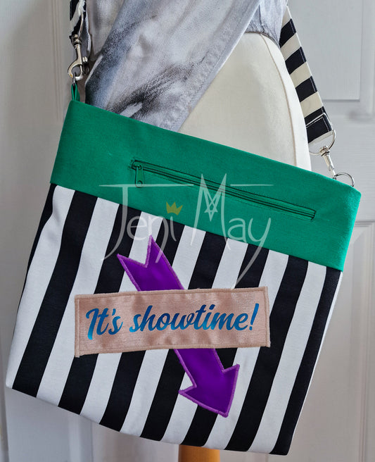 Striped 'Beetlejuice' Cross-body Tote Bag - Customisable
