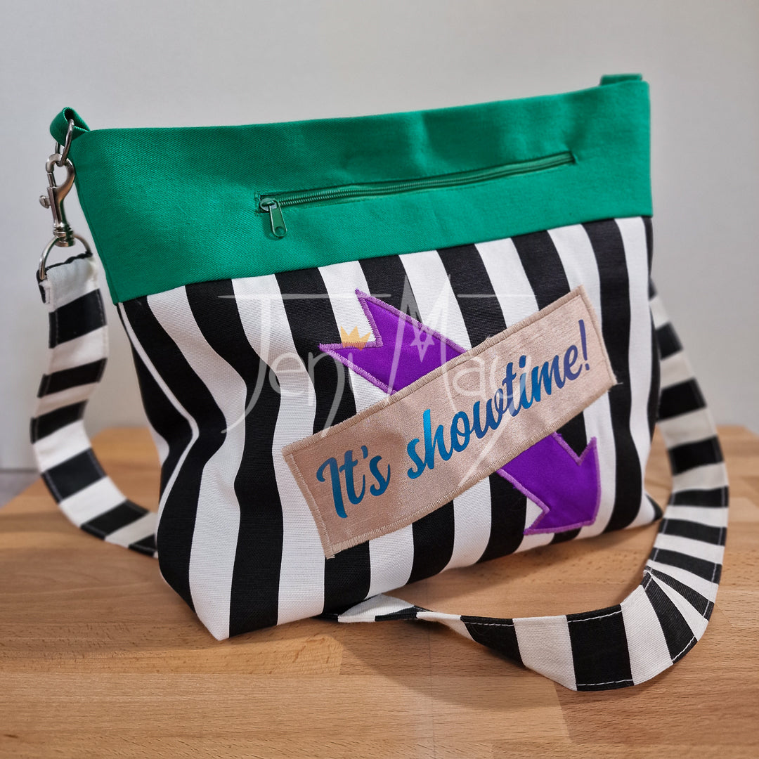 Striped 'Beetlejuice' Cross-body Tote Bag - Customisable