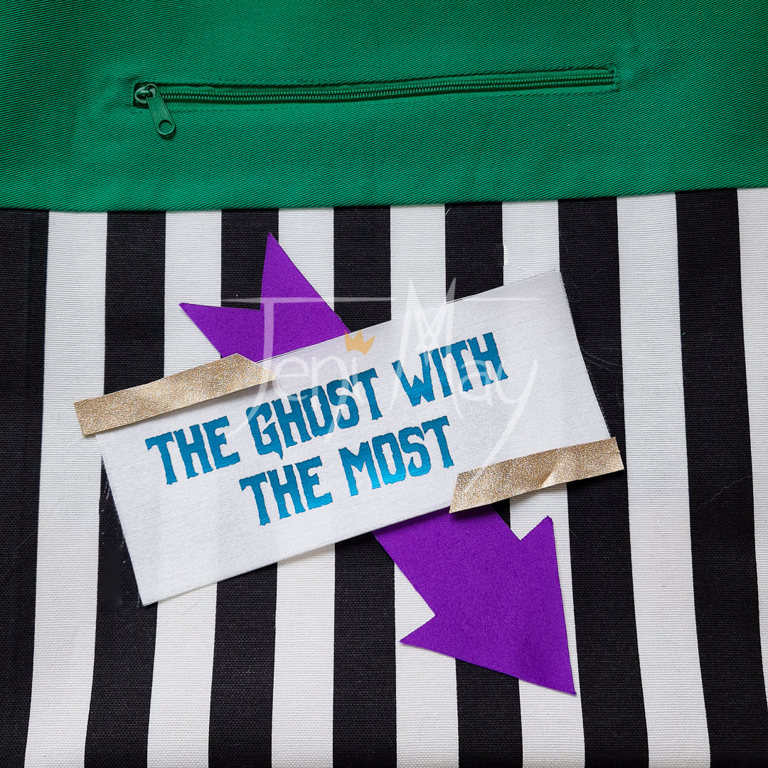 Striped 'Beetlejuice' Cross-body Tote Bag - Customisable